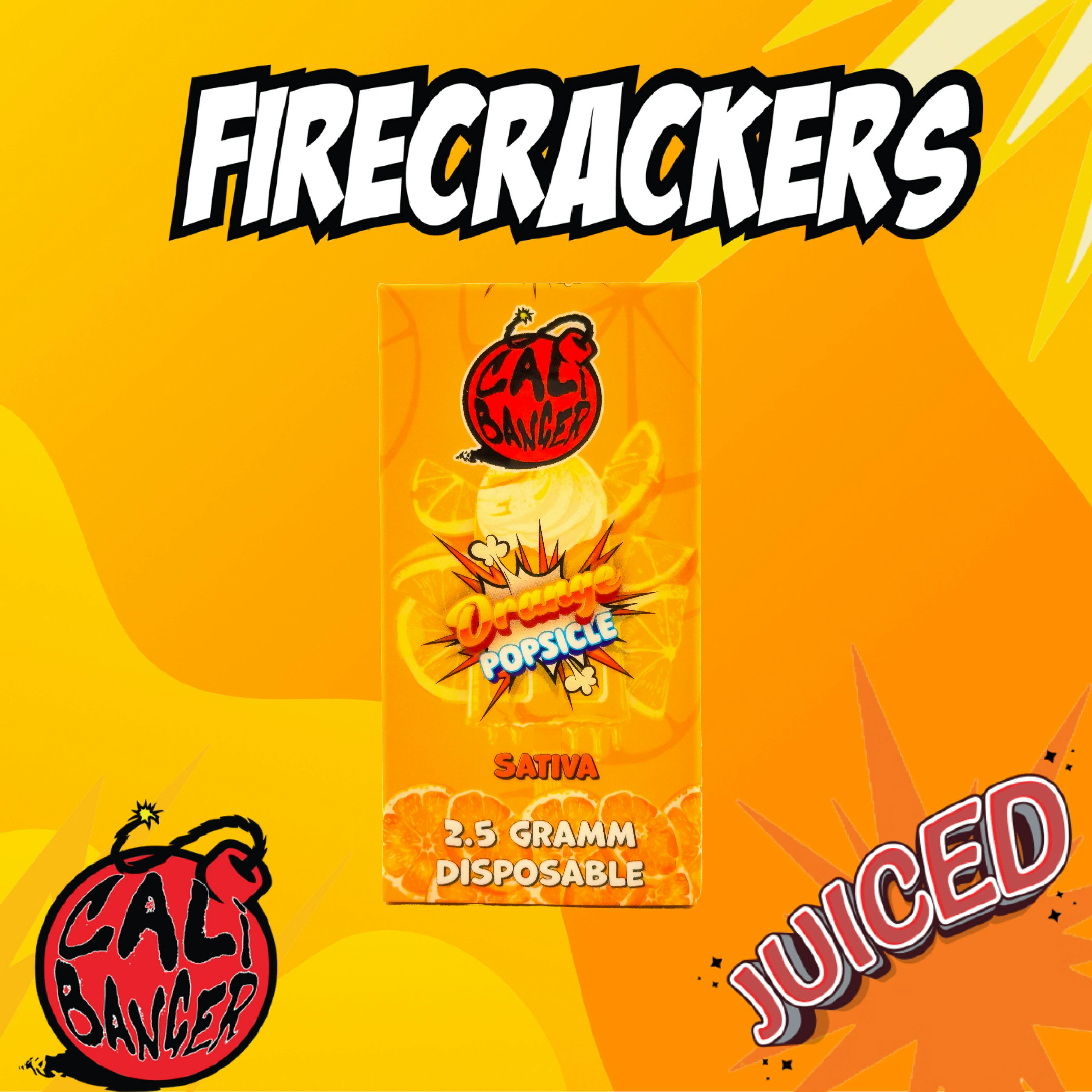 Juiced Orange Popsicle 2.5 G Disposable Vape by Firecracker by Cali Banger