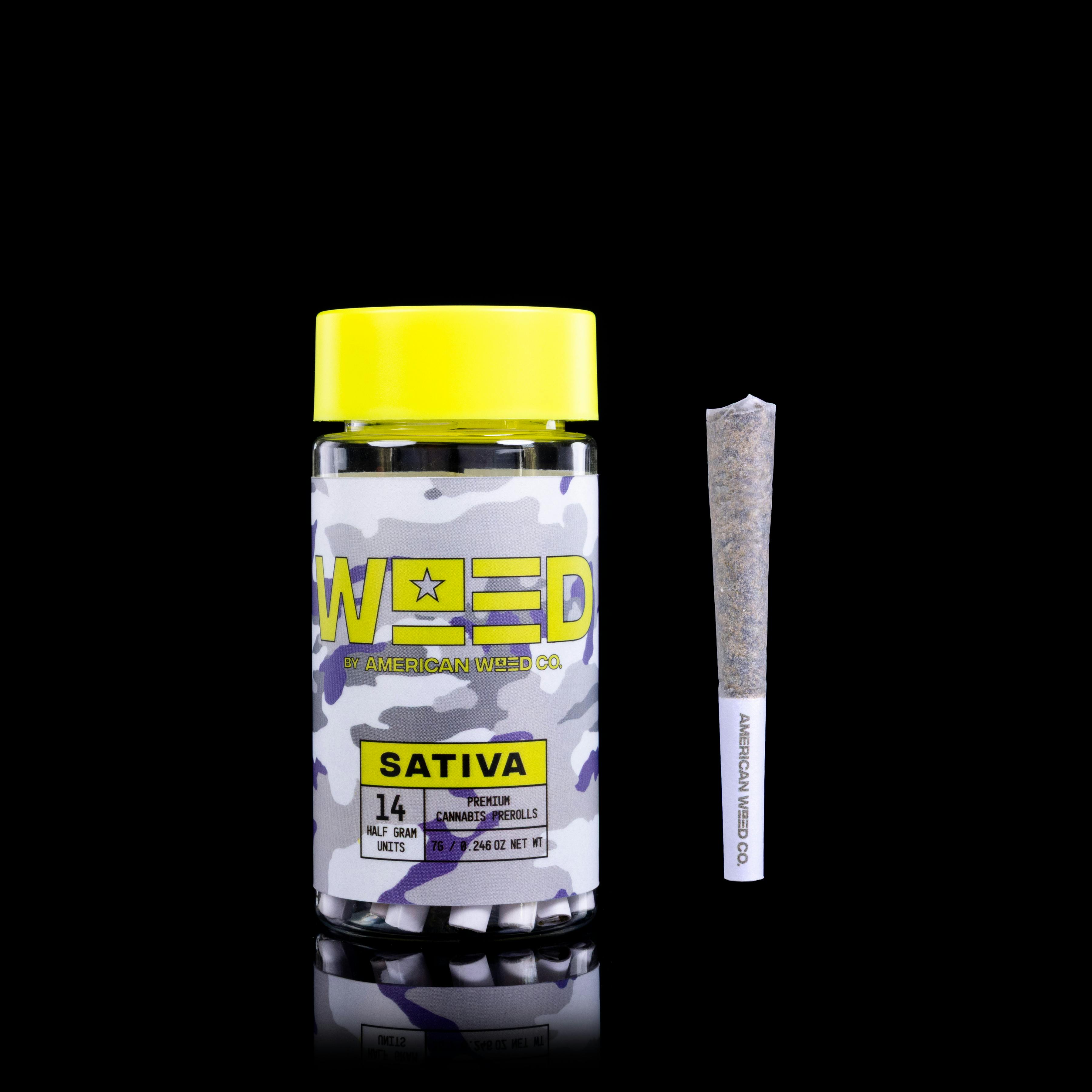 WEED Sativa - Purple Afghani - Sativa Preroll Pack (.5g x 14)