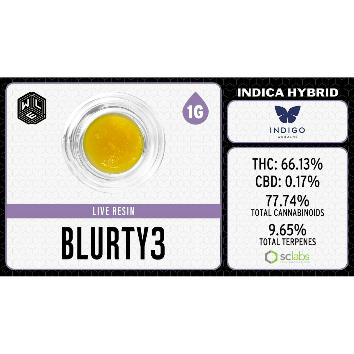 Blurty3 | Live Resin Sugar Sauce | 1g by White Label Extracts