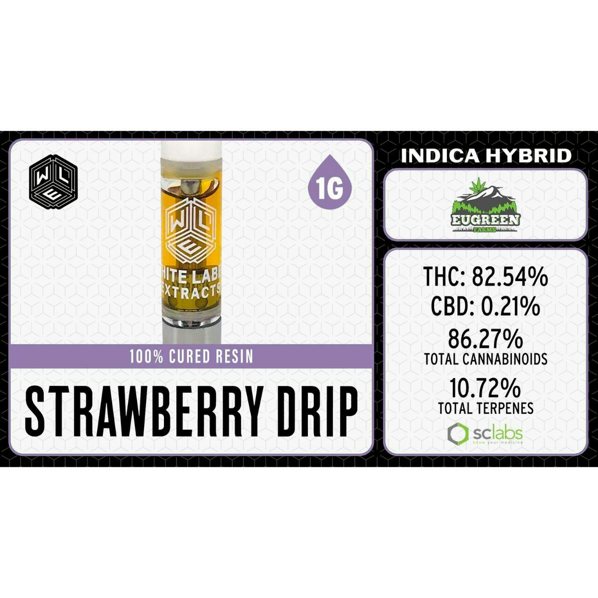 Strawberry Drip | Cured Resin Cartridge | 1g by White Label Extracts