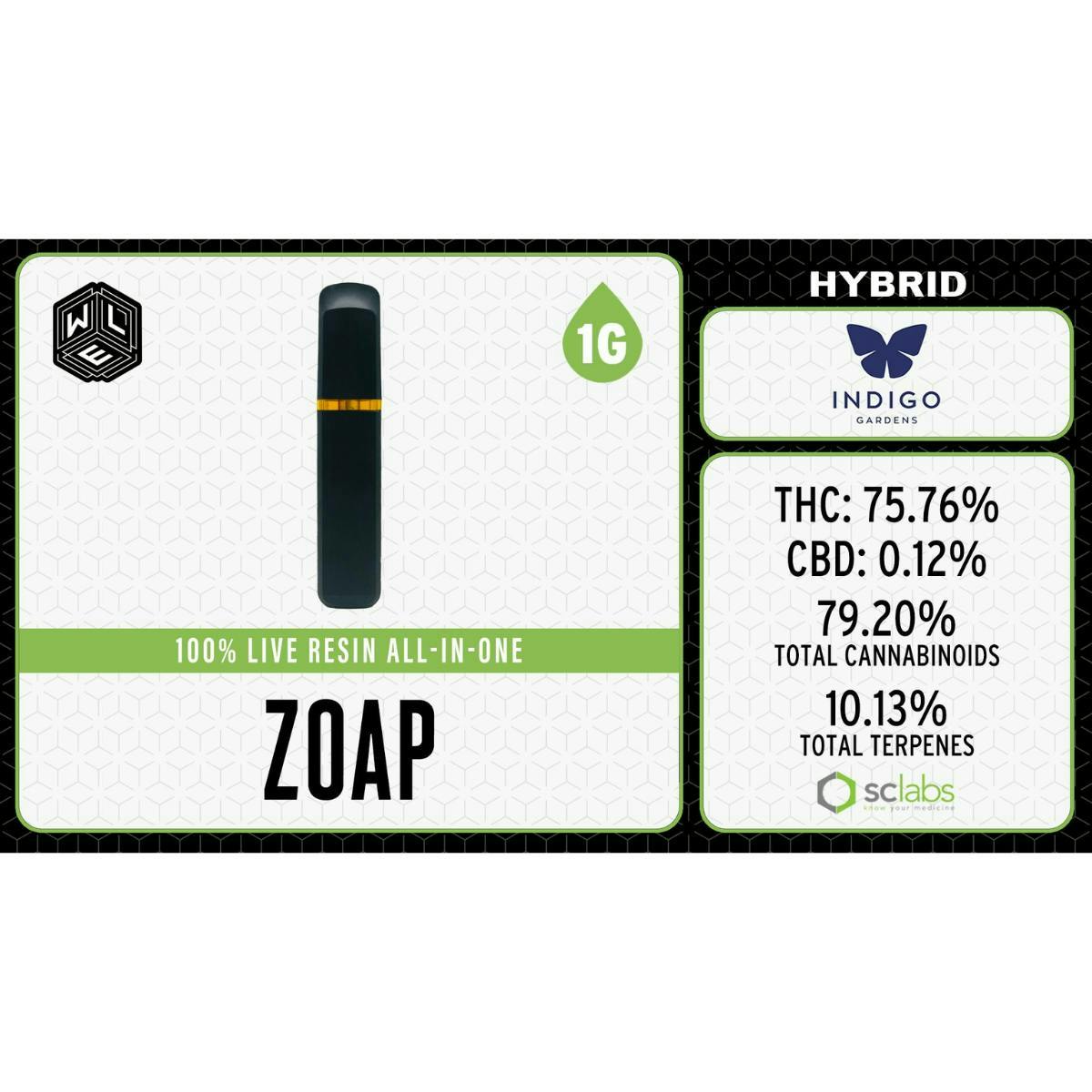 Zoap | Live Resin Disposable | 1g