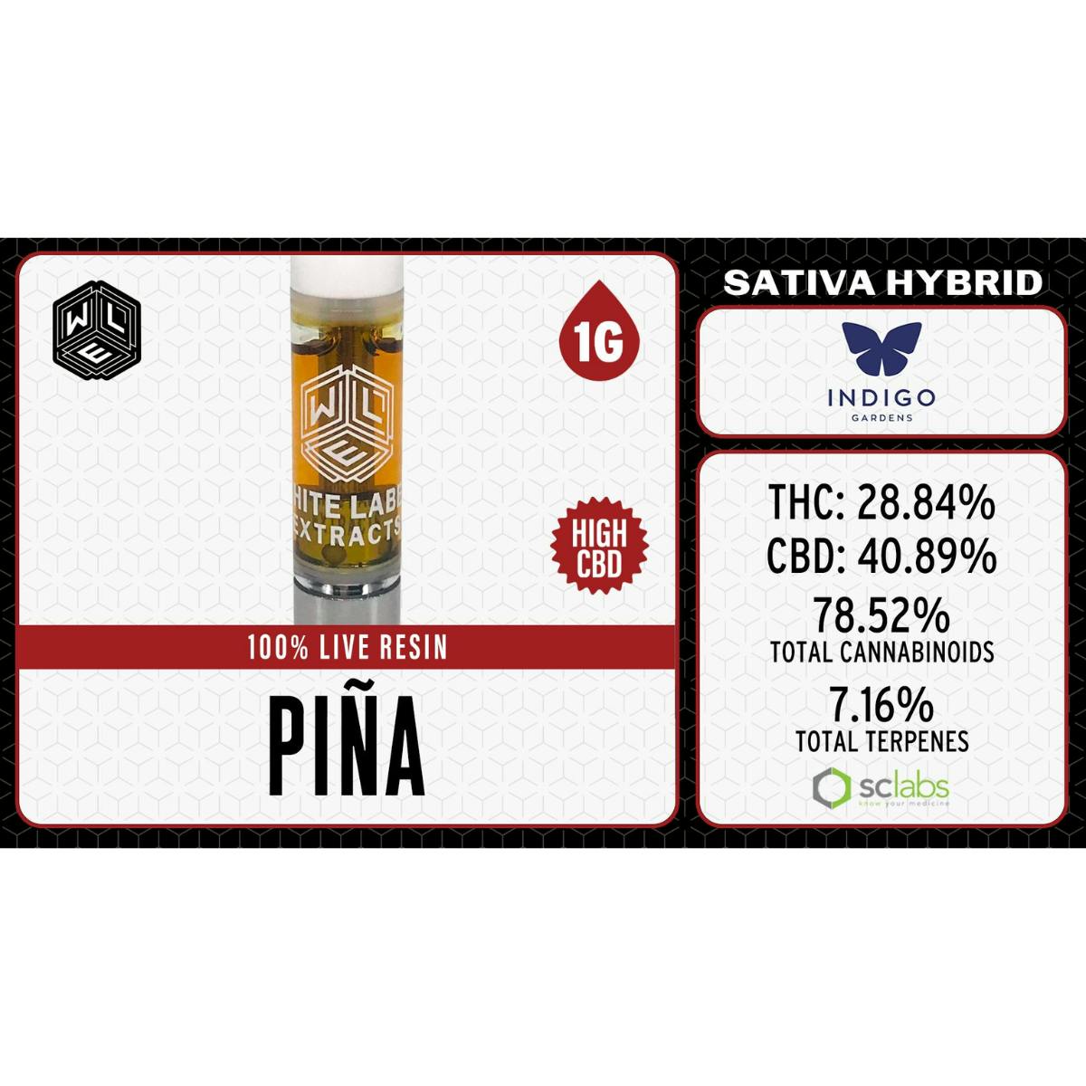White Label Extracts: Piña - Live Resin Cartridge - 1g