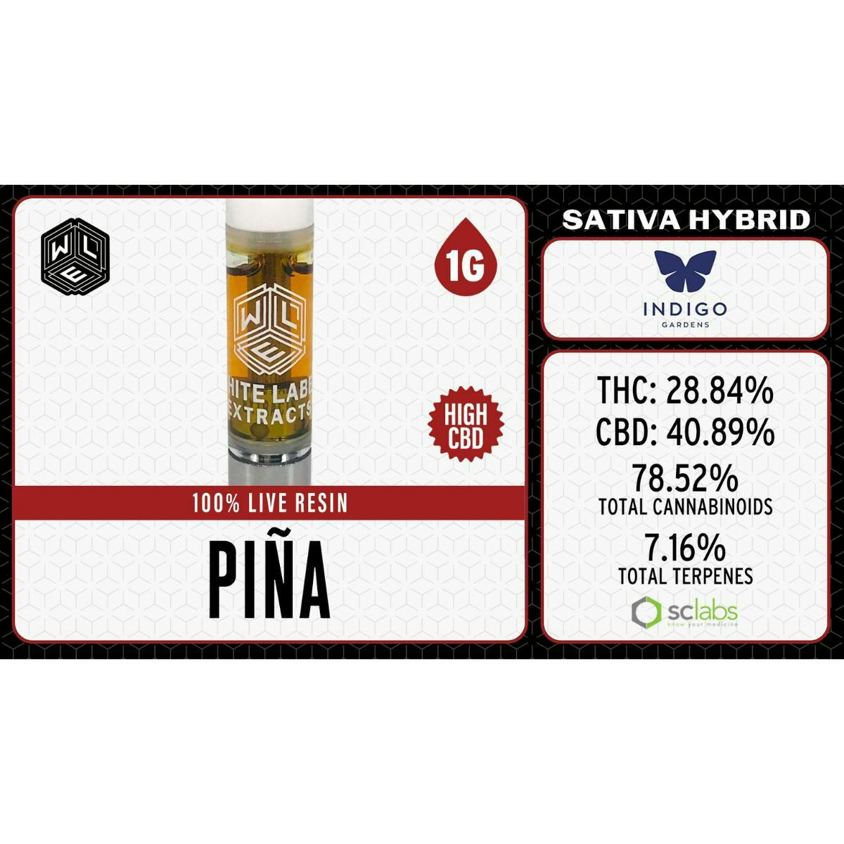 Piña | Live Resin Cartridge | 1g by White Label Extracts