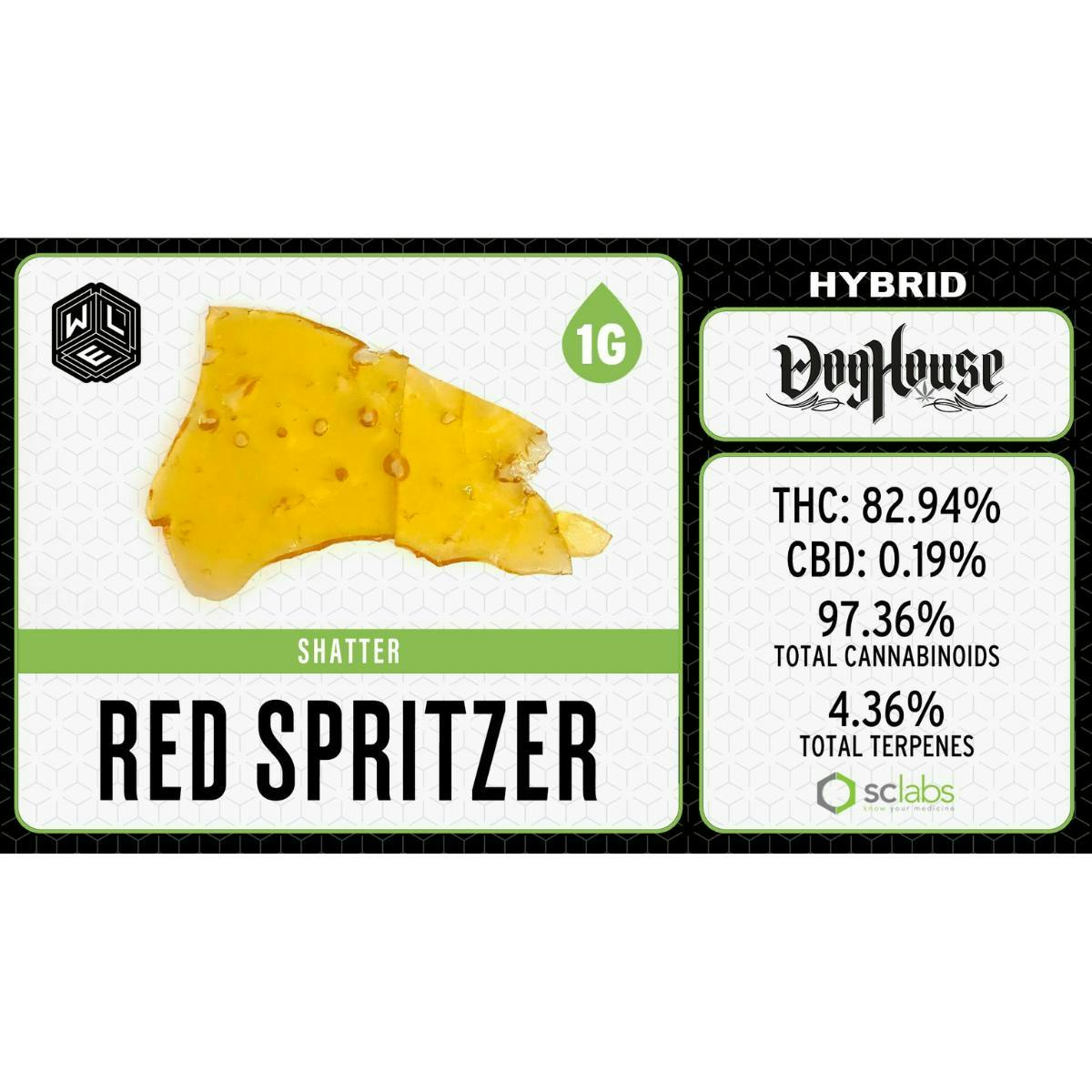 Red Spritzer | Shatter | 1g by White Label Extracts