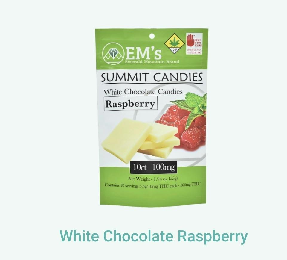 Emerld Mountain | White Chocolate Raspberry | 10mg Edible | 10ct by Emerald Mountain