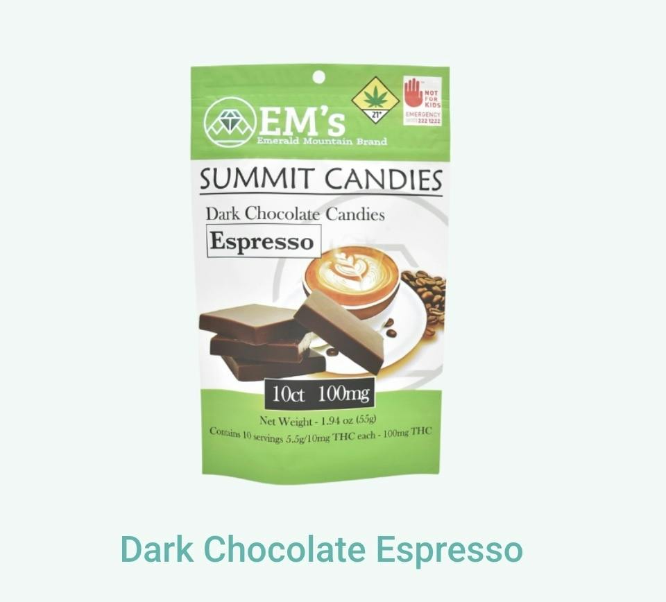 Dark Chocolate Espresso | 100mg | 10ct | 10mg/ea