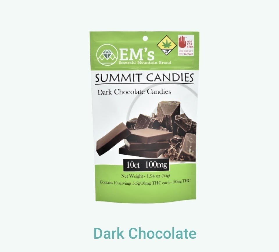 Emerld Mountain | Dark Chocolate | 10mg Edible | 10ct