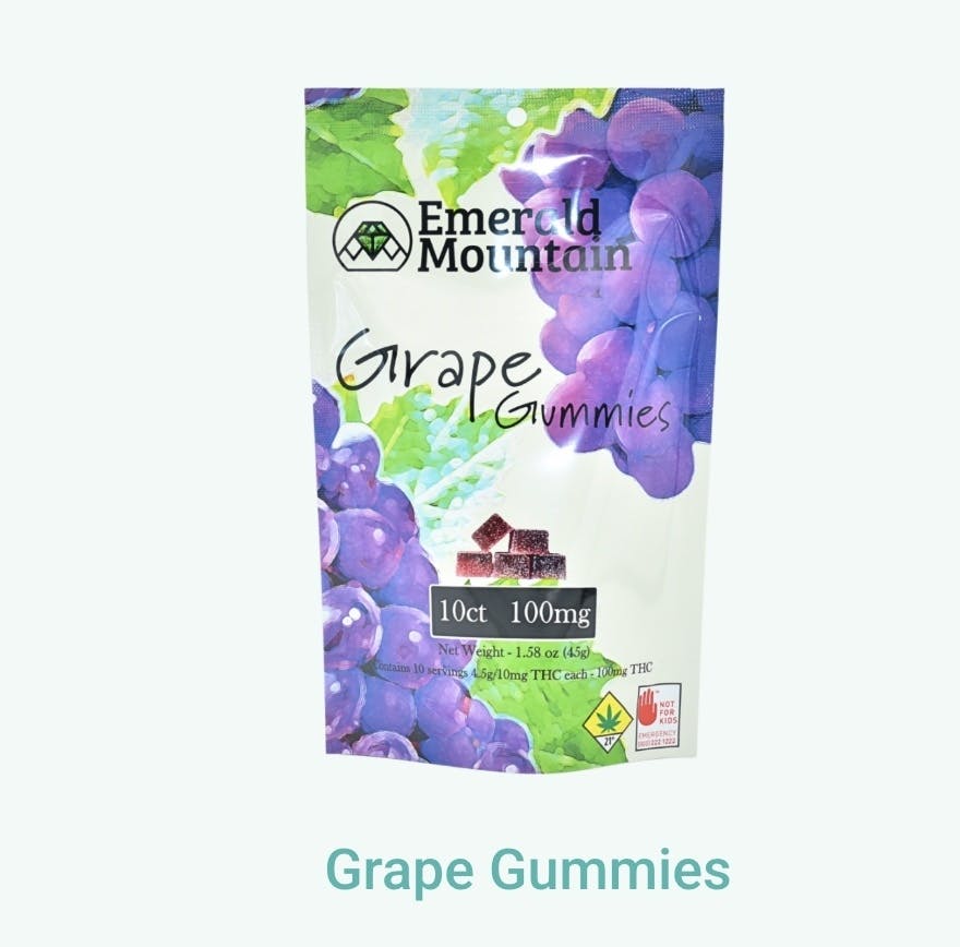 Emerld Grape Gummies Edible 10ct
