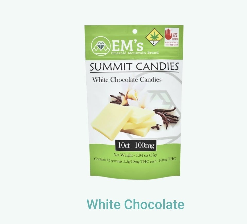 Emerld Mountain | White Chocolate | 10mg Edible | 10ct