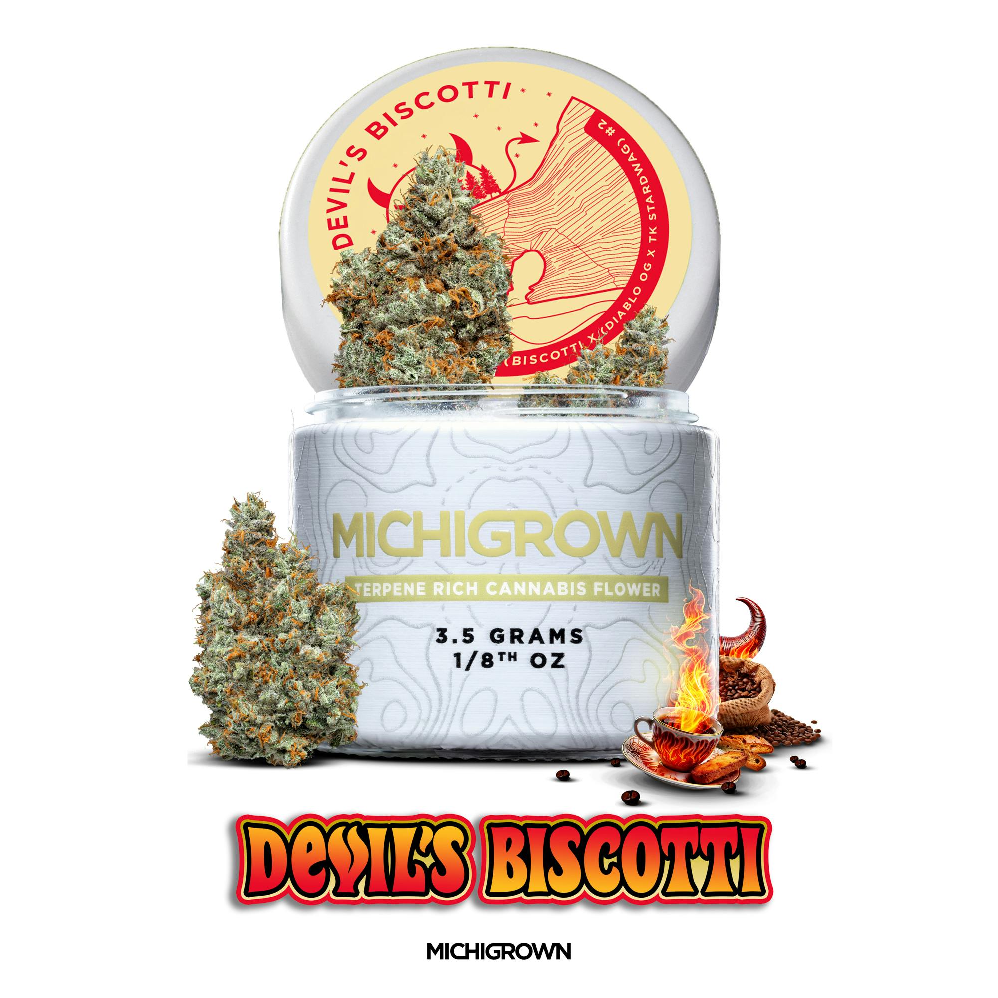 Devils Biscotti - 3.5 Grams Premium Flower - Jars by MICHIGROWN