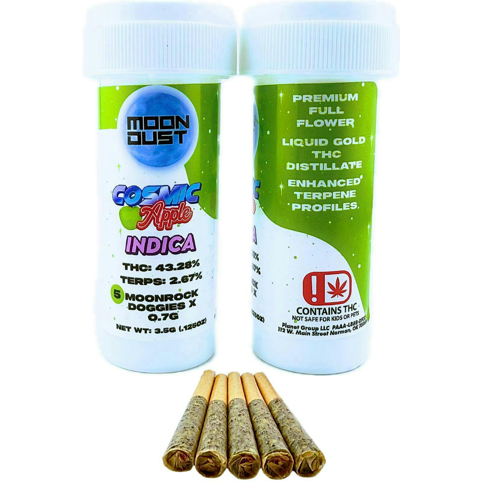 Moon Rock | Cosmic Apple | Infused Joint | 0.7g each | 5pk