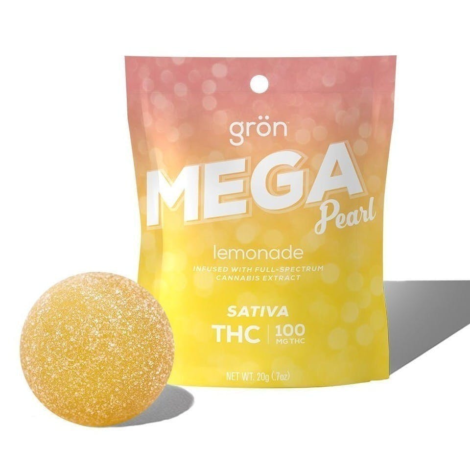 Grön THC Lemonade Mega Pearl - 100MG - 2pk by Grön Edibles