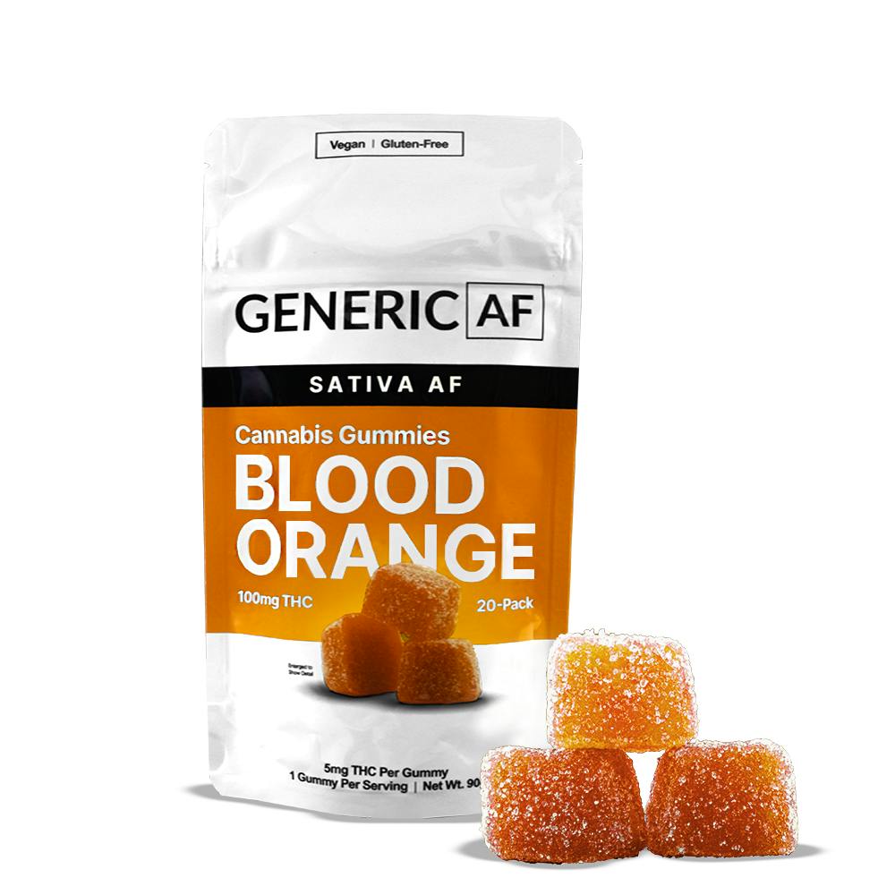 Blood Orange Gummies | Generic Gummies | 20-Pack | 100mg by Generic AF