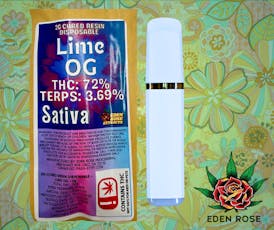 2G Cured Resin Disposable - Lime OG (Sativa)