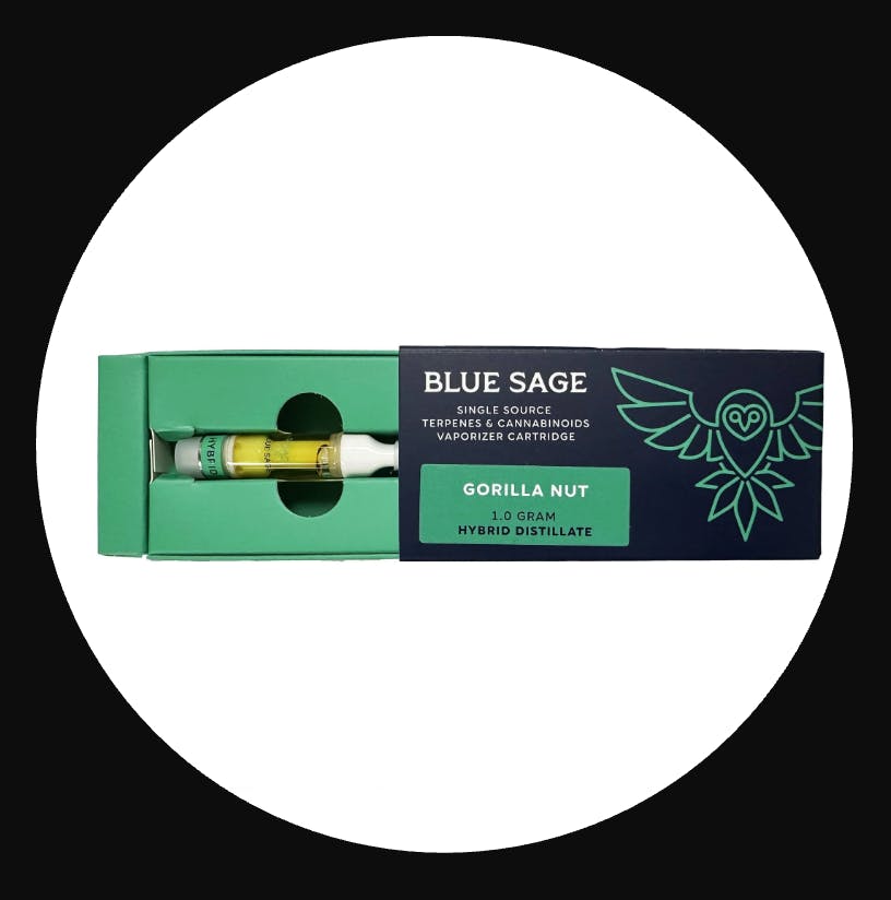 Gorilla Nut | Distillate Vape Cartridge | 1G by Blue Sage