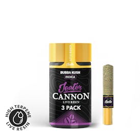 Jeeter Cannon Live Resin - 3 Pack - Bubba Kush