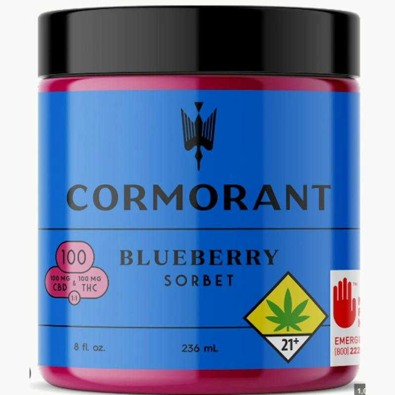 1:1 Blueberry Sorbet (100mg, 8oz)