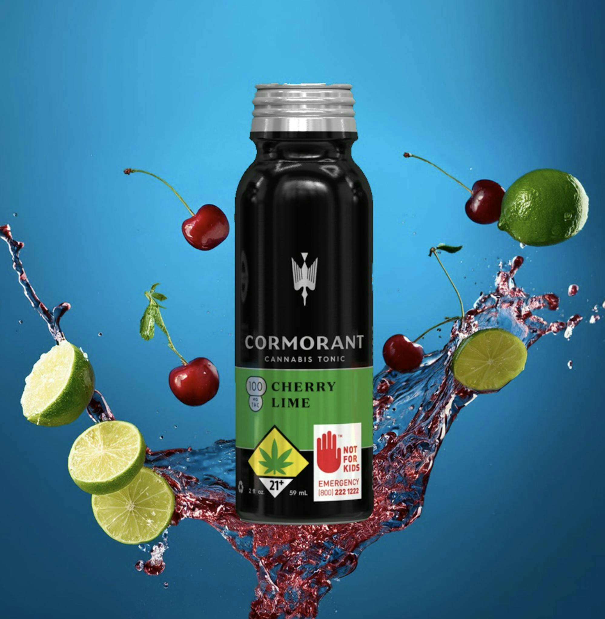 Cherry Lime Tonic Shot (100mg, 2oz)