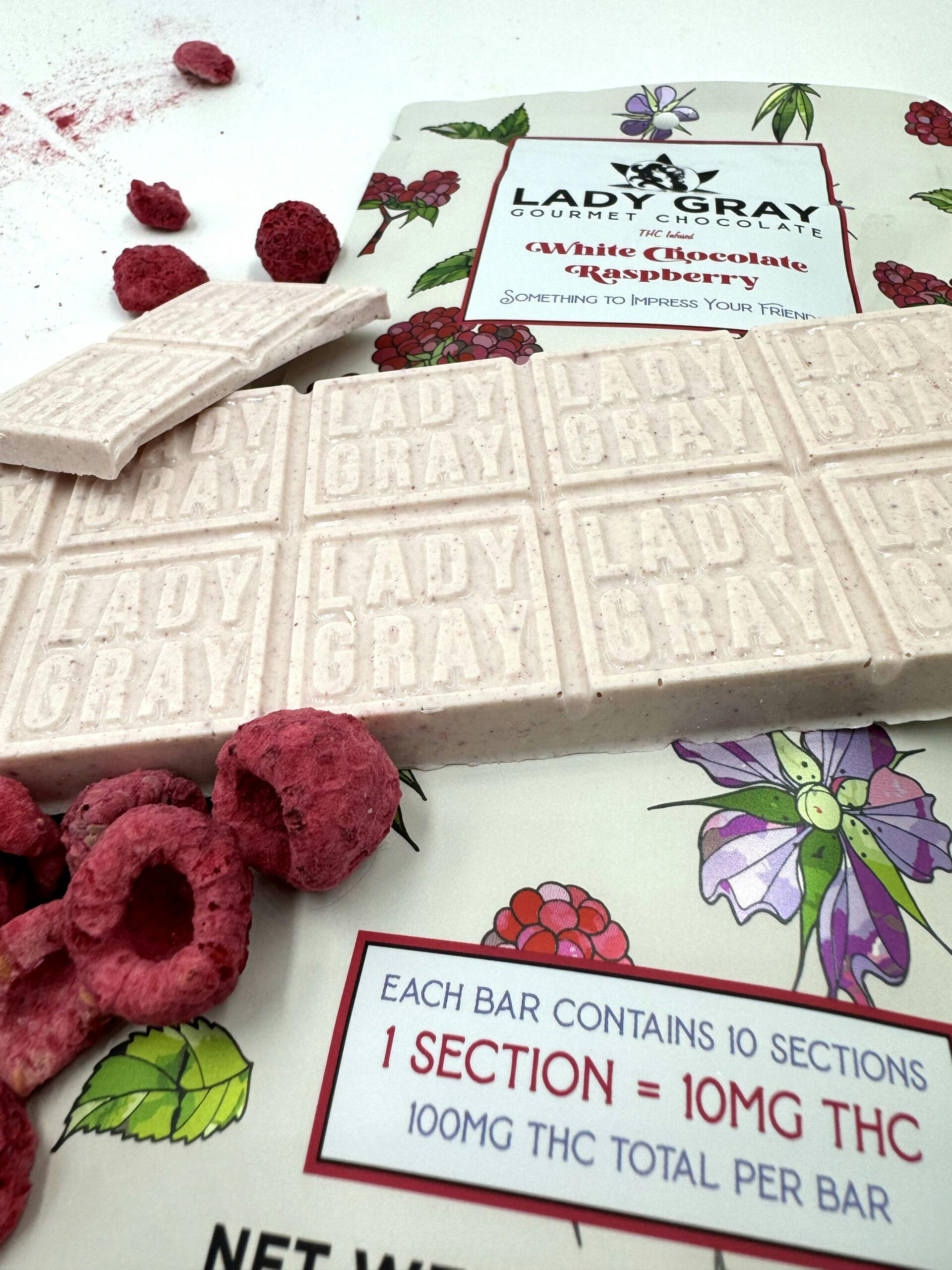 Lady Gray - Medibles - White Chocolate Raspberry Bar
