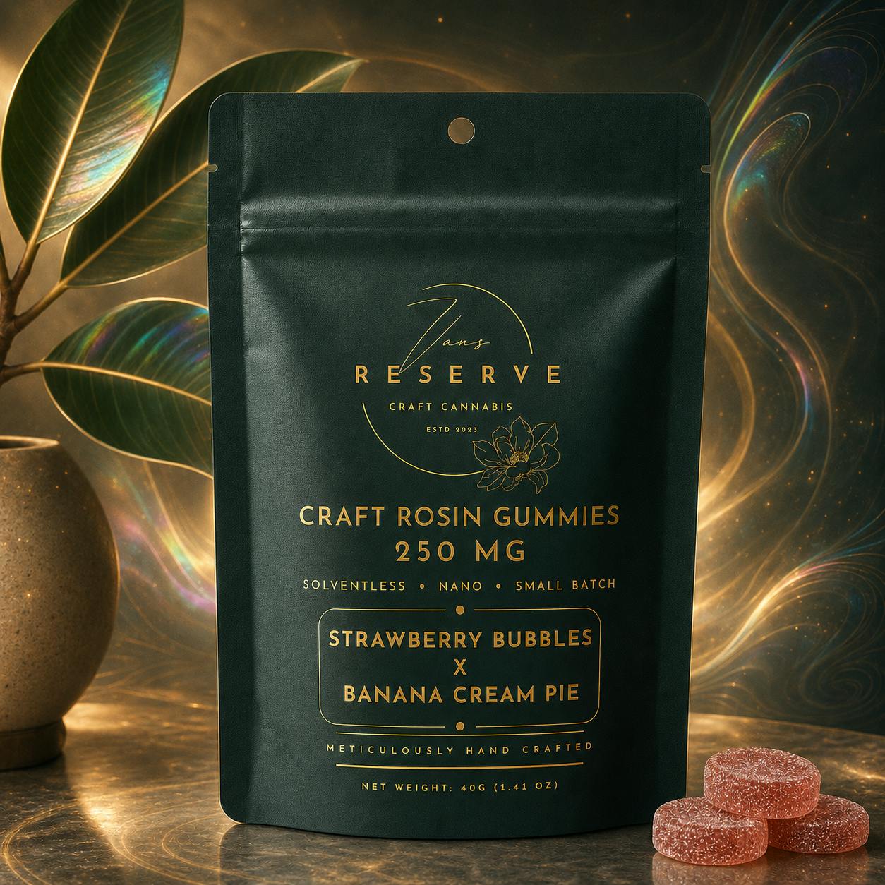 Rosin Fast Acting Gummies - Strawberry Bubbles x Banana Cream Pie by Vans Reserve Craft Cannabis Co