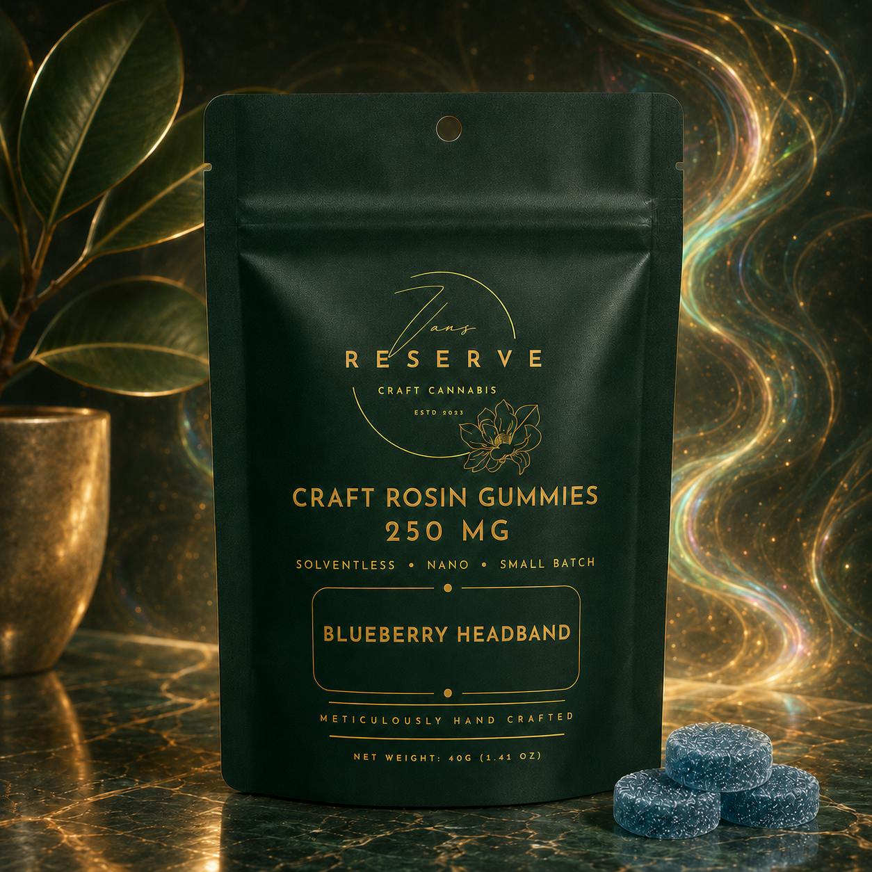 Rosin Fast Acting Gummies - Blueberry Headband by Vans Reserve Craft Cannabis Co