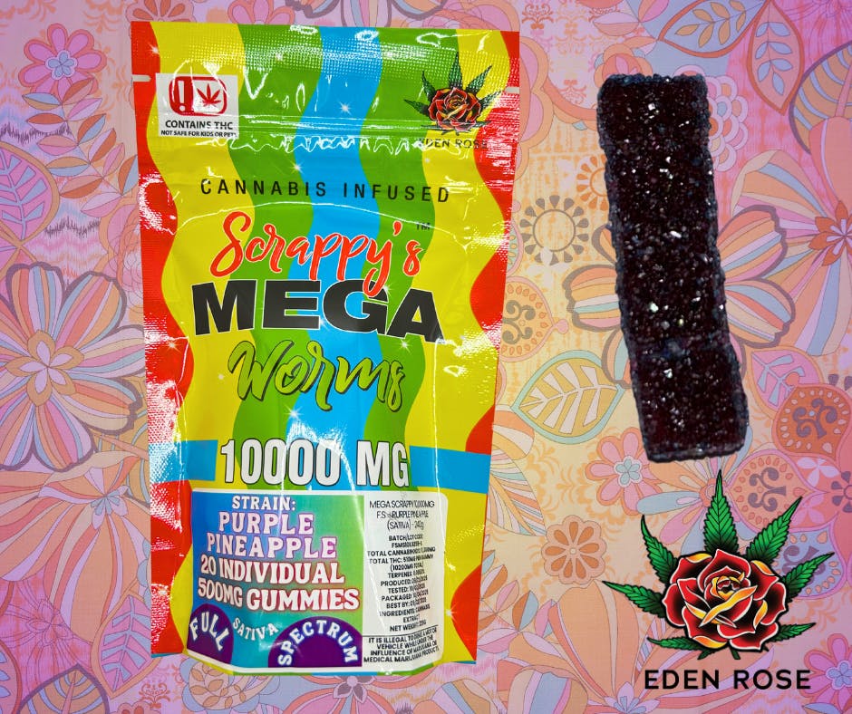 10000MG Mega Scrappy's: Full Spectrum - Purple Pineapple (Sativa