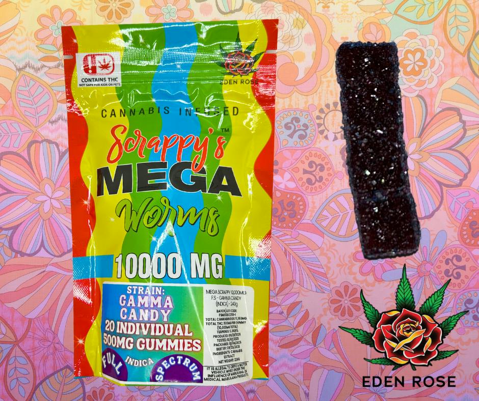 10000MG Mega Scrappy's: Full Spectrum - Gamma Candy (Indica) by Eden Rose Processing