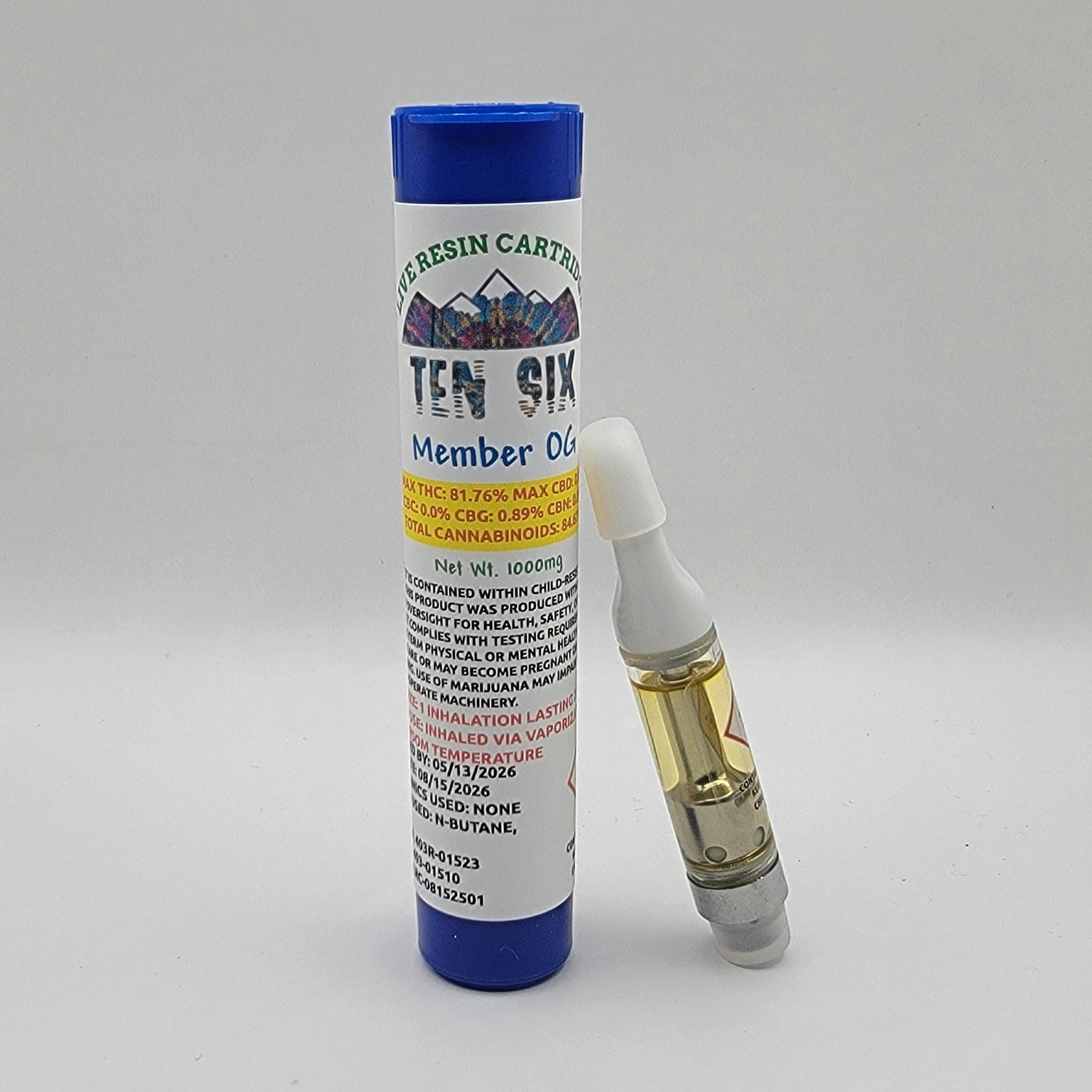 Member Og Live Resin Cartridge