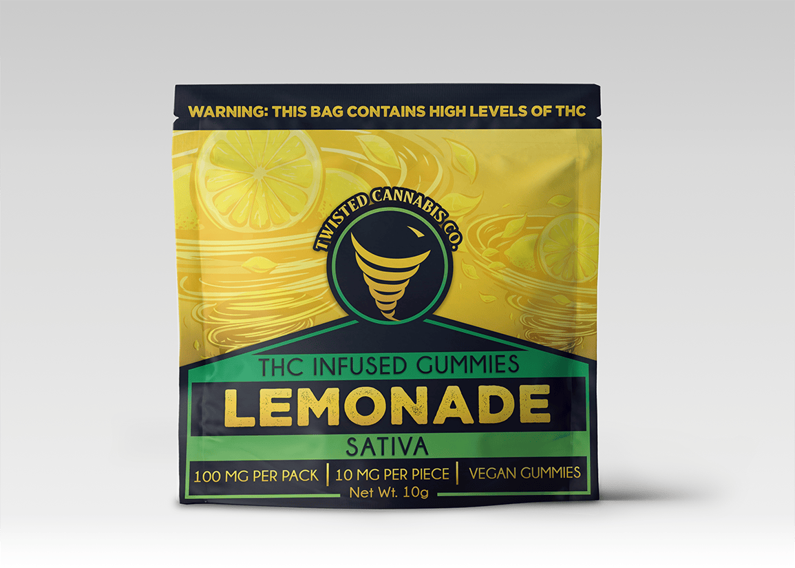 Twisted 100mg Scored Gummy - Lemonade