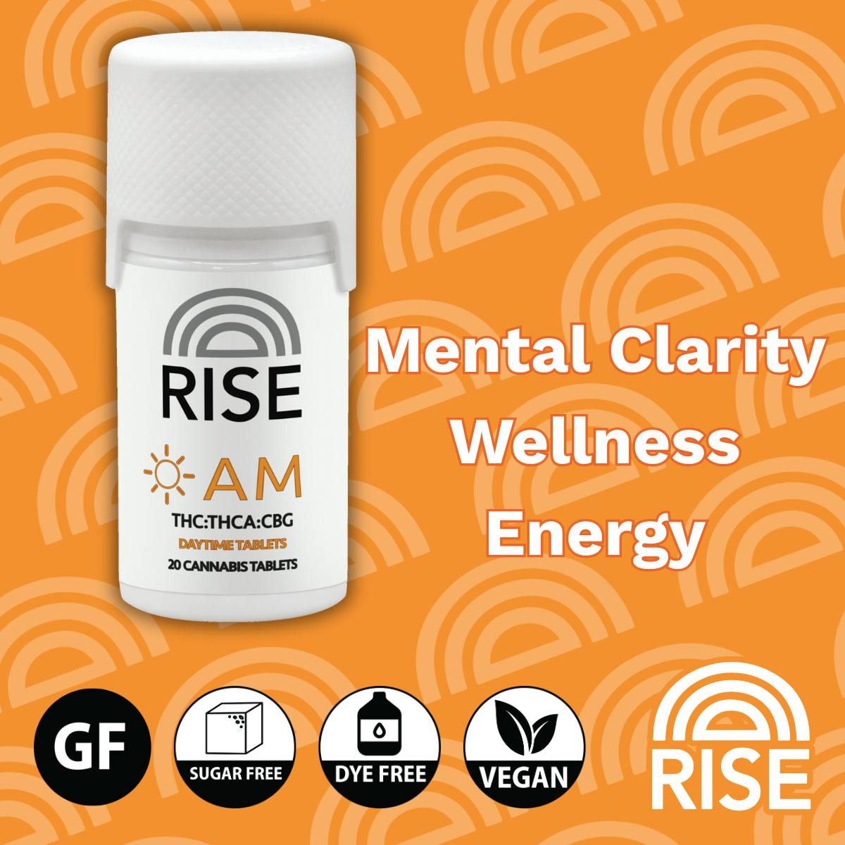 RISE AM Tablets (20 count) at Burton Cannabis Company