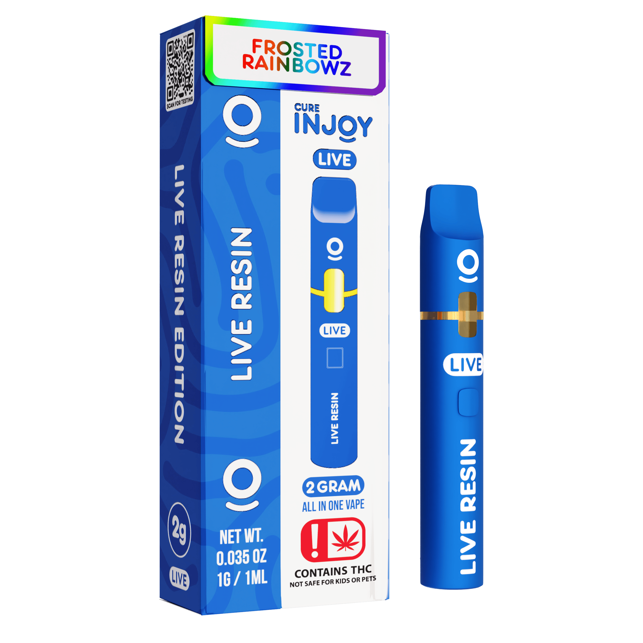 Cure Injoy | Frosted Rainbowz | Live Resin AIO | 2g