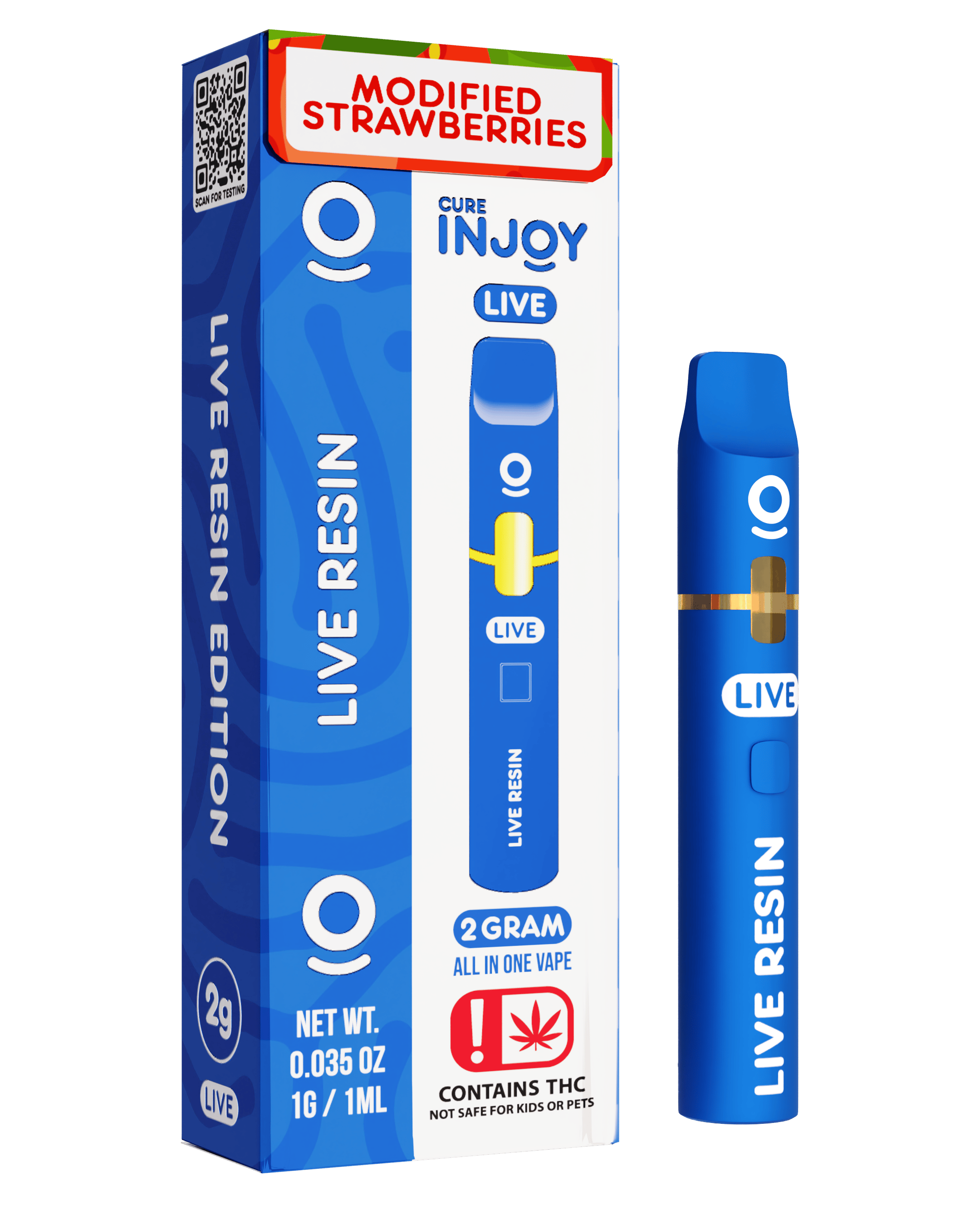 Cure Injoy | Modified Strawberries | Live Resin Disposable | 1g