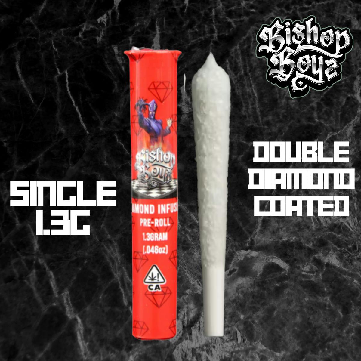 Bishop Boyz Watermelon Slushy 1.3g Double Diamond Infused Prerolls