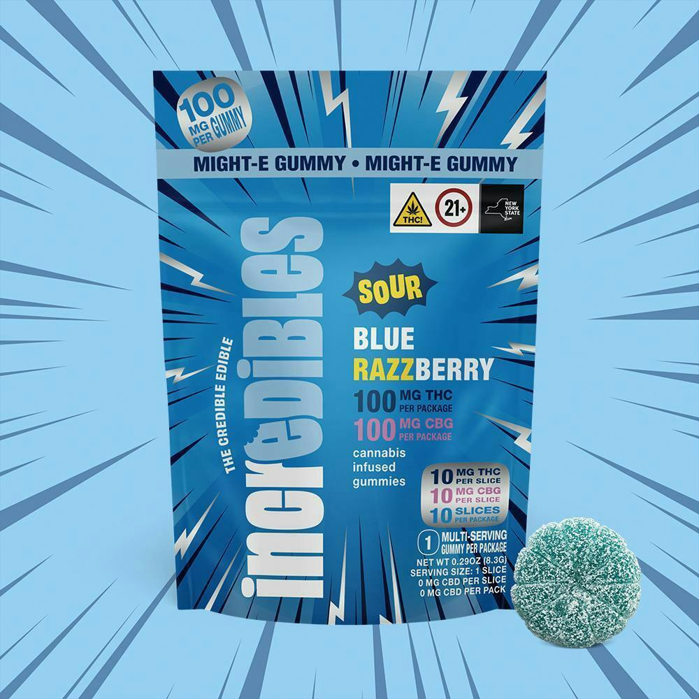 1:1 Sour Blue Razzberry + CBG | 100mg:100mg 1pk at Hello High Dispensary