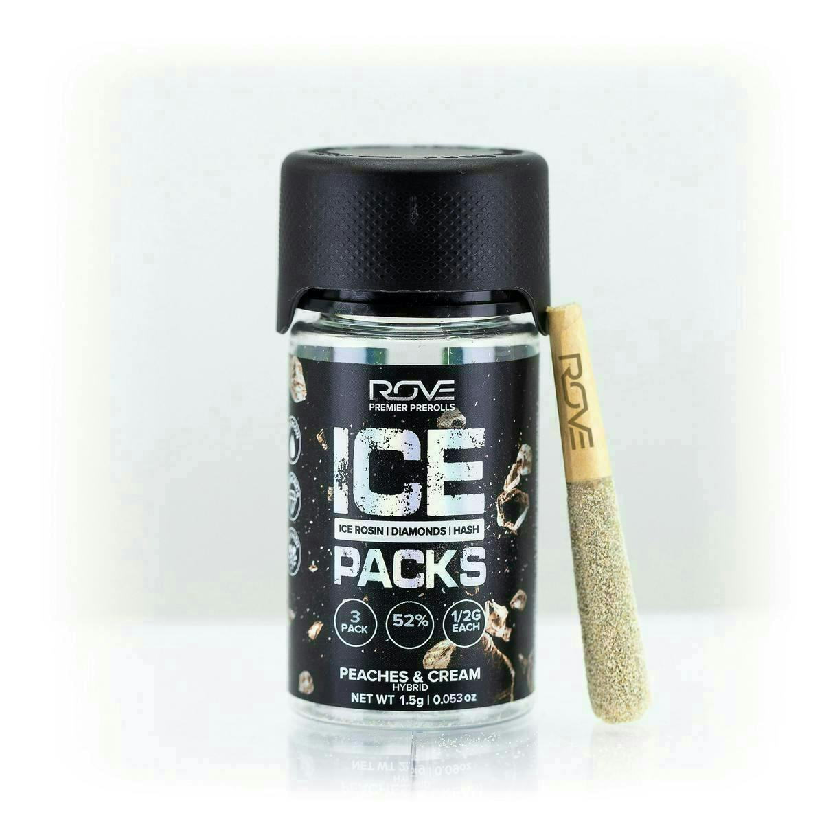 Peaches & Cream | Ice Packs Rosin, Diamond, Hash Infused | 3pk | 1.5g