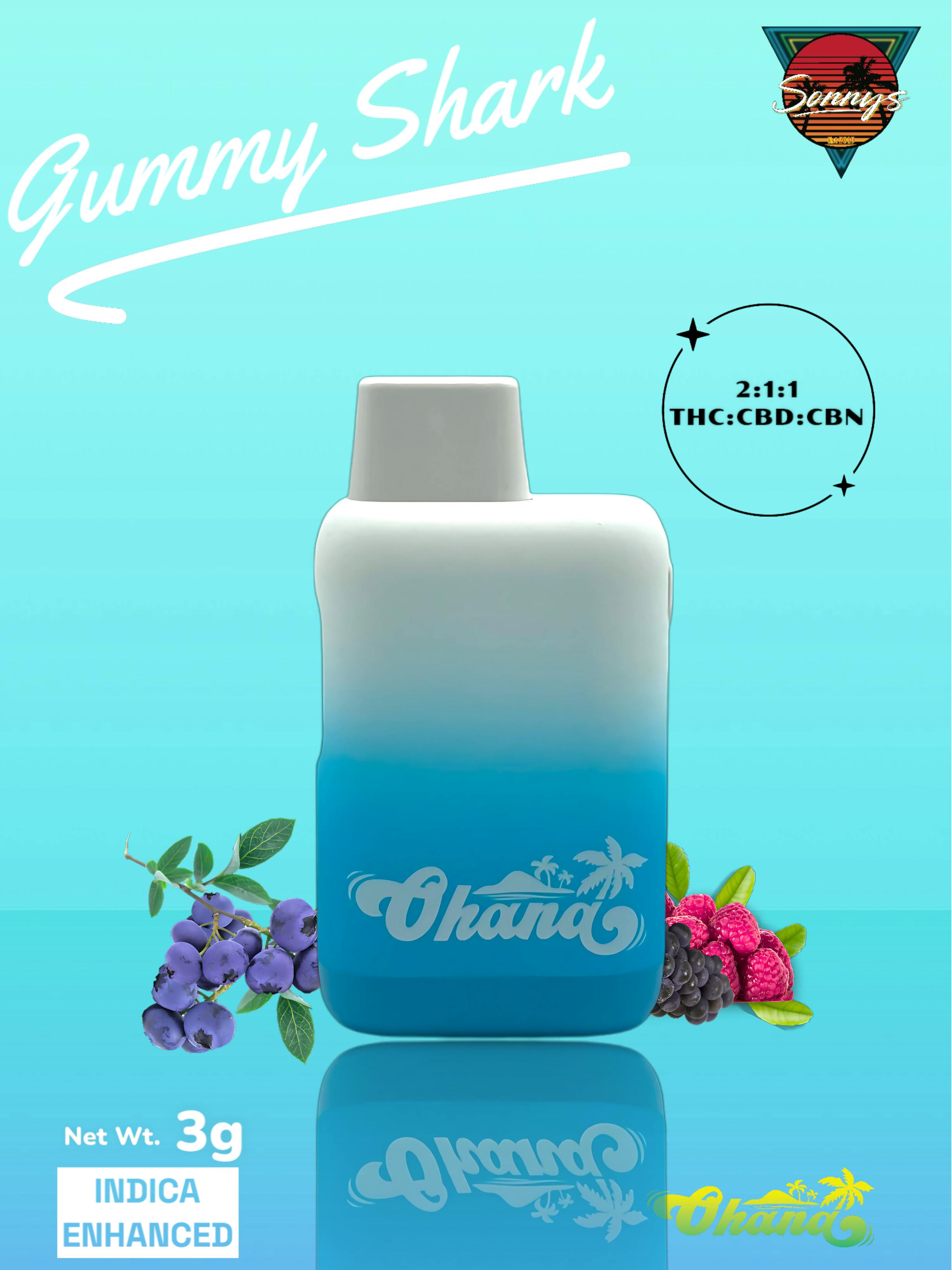 Ohana | Gummy Shark 2:1:1 | Disposable | 3G - Agrocouture
