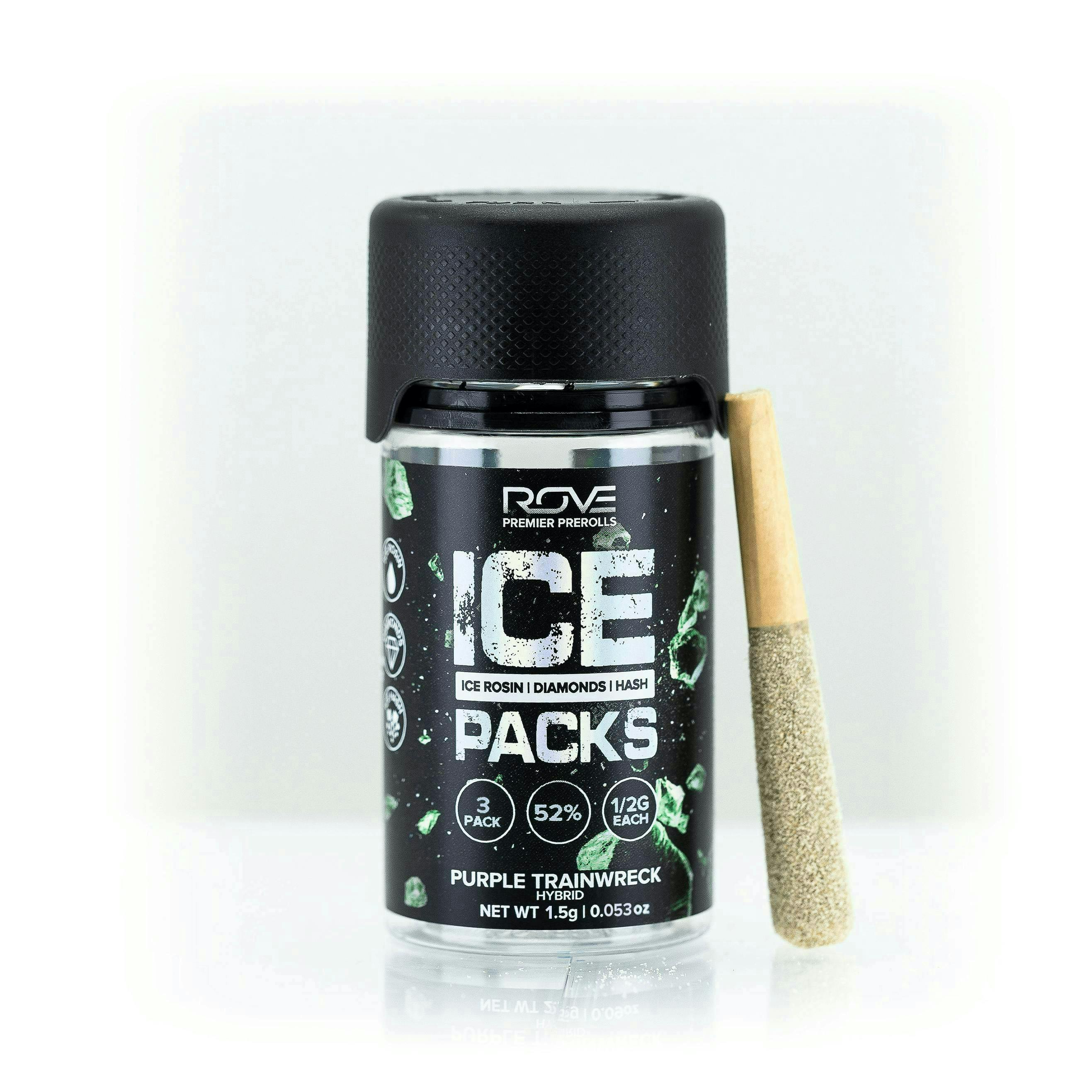 Purple Trainwreck | Ice Packs Rosin, Diamond, Hash Infused | .5g 3pk
