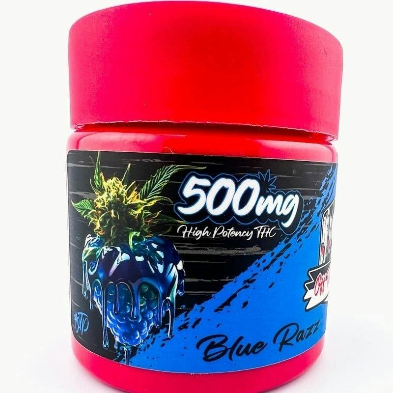 Off The Path | Blue Razz Live Rosin Gummies | 500mg | 10ct | 50mg/ea by Off The Path Cannabis