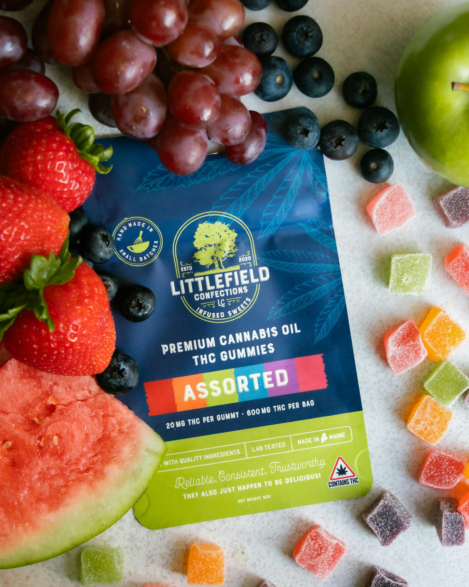 LFC 600mg THC Gummies -Assorted by Littlefield Confections
