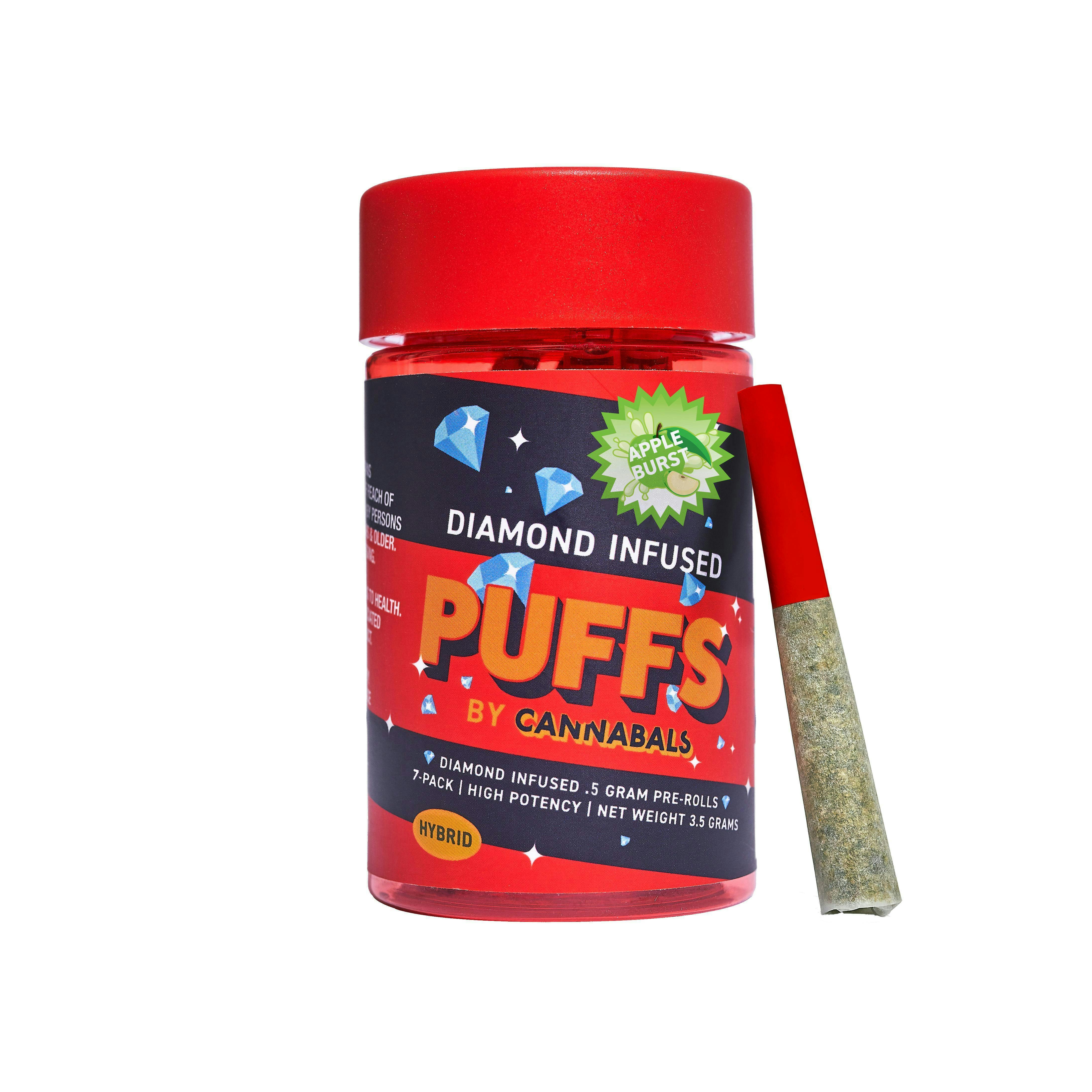 Apple Burst - Puff Prerolls - 7pk 0.5g by Cannabals