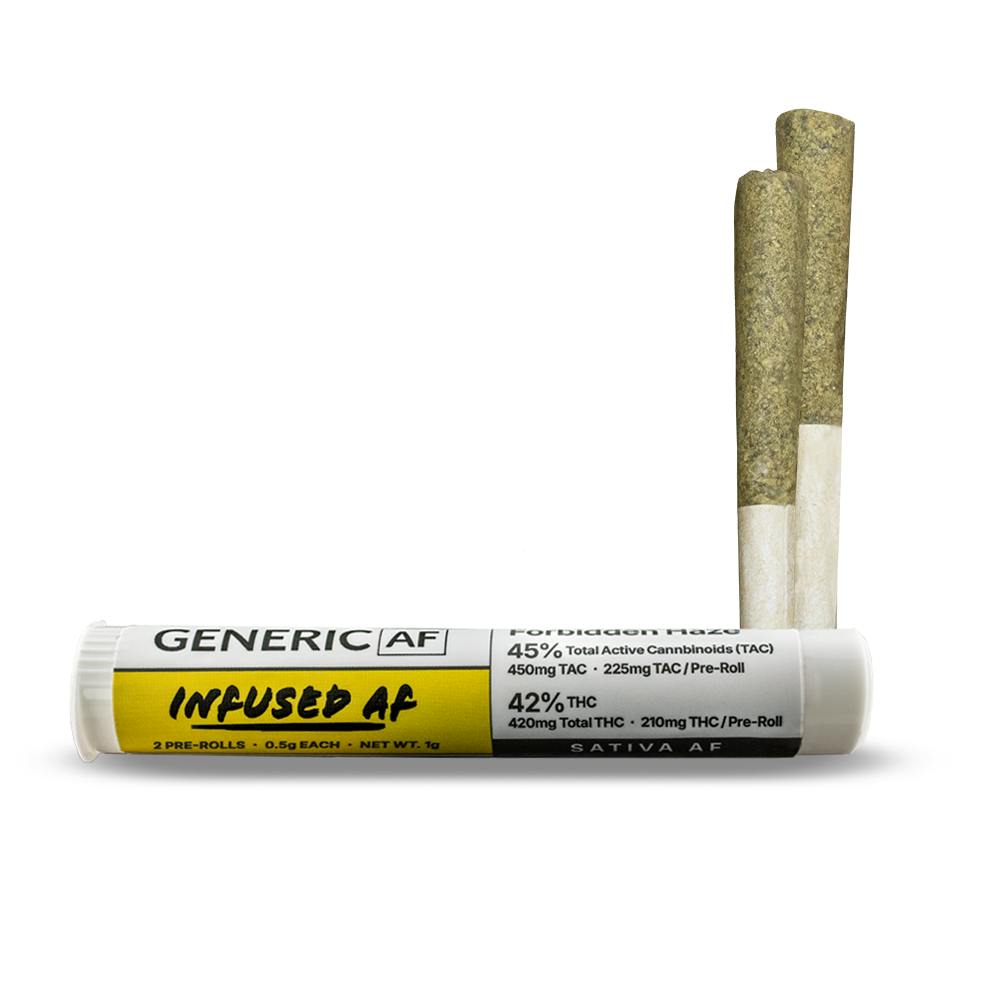 Generic Pre-Rolls | Sativa AF | Infused AF: Forbidden Haze by Generic AF