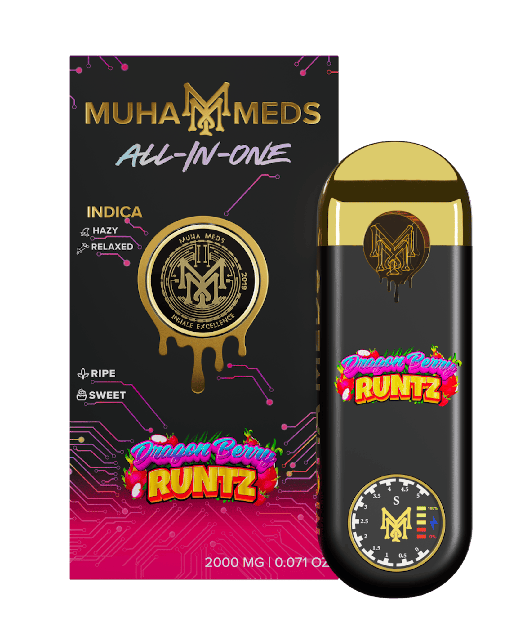 Muha Meds | Dragon Berry Runtz | Disposable | 2g