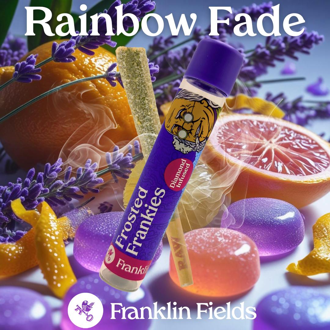 Franklin Fields Frosted Frankie Rainbow Fade 1.25g Infused Pre Roll at The Corner Farmacy - NOW OPEN!
