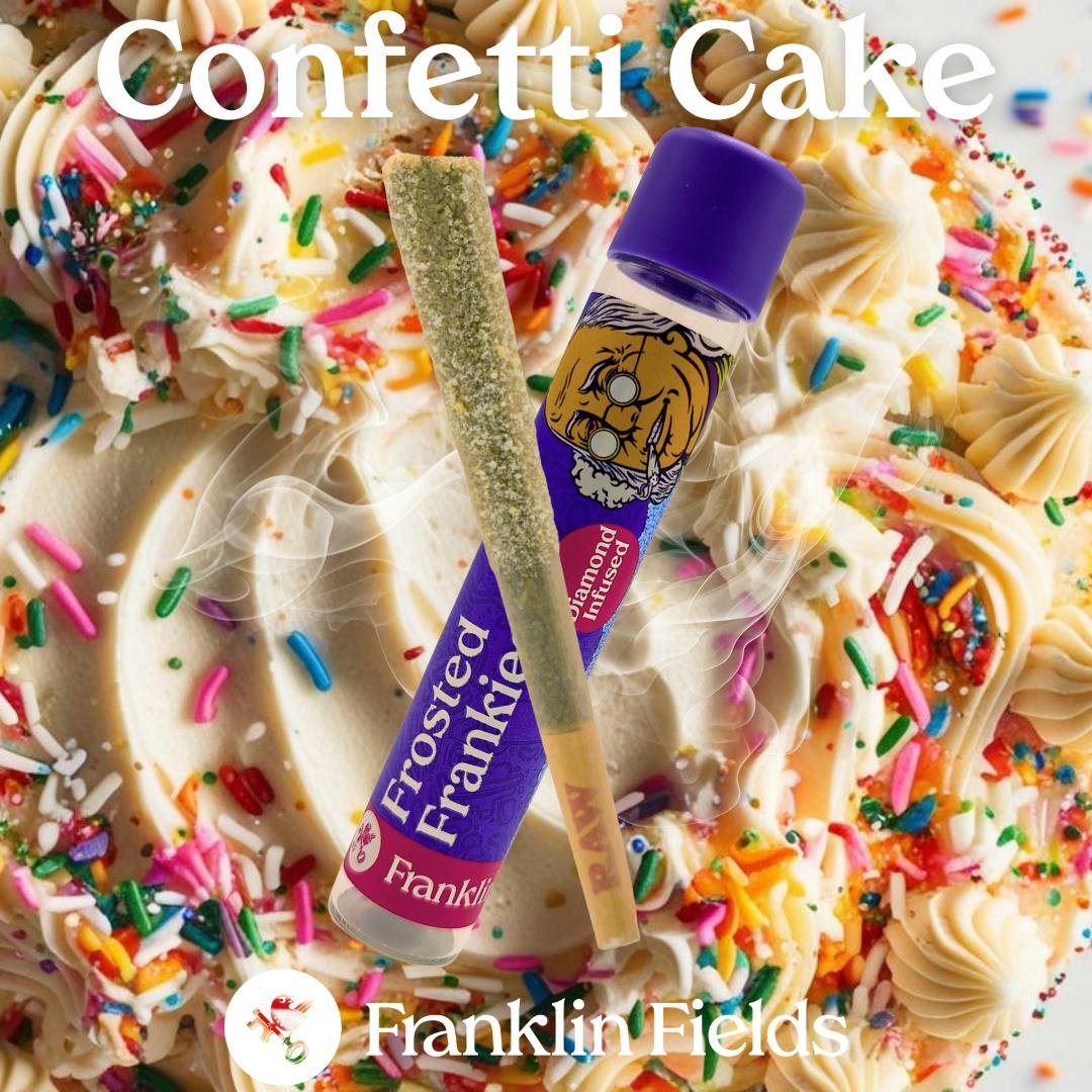 Franklin Fields Frosted Frankie Confetti Cake 1.25g Infused Pre Roll at The Corner Farmacy - NOW OPEN!