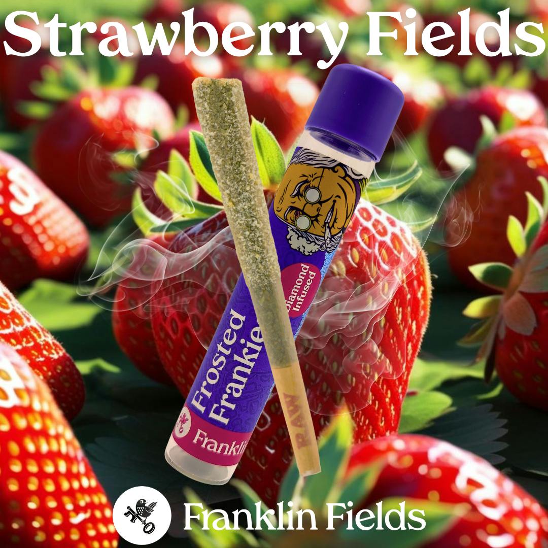 Franklin Fields Frosted Frankie Strawberry Fields 1.25g Infused Pre Roll by Franklin Fields