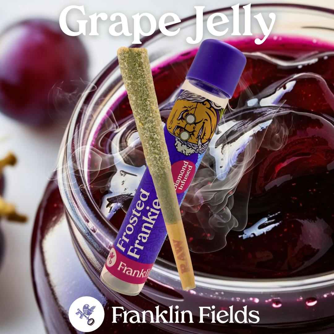 Franklin Fields Frosted Frankie Grape Jelly 1.25g Infused Pre Roll by Franklin Fields