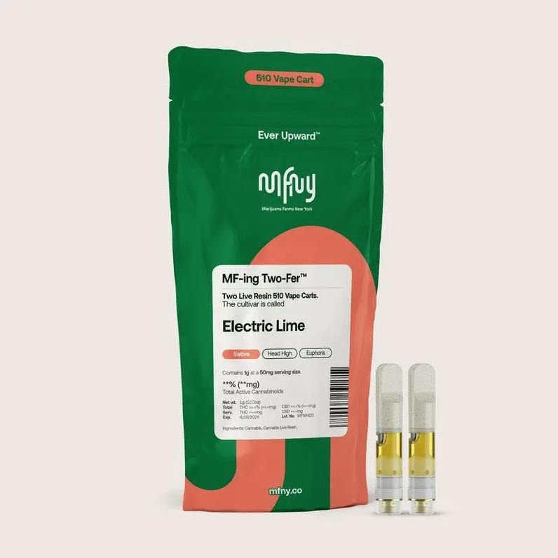 Electric Lime | Live Resin Cartridges | 0.5g each | 2pk
