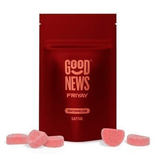 Friyay | Watermelon Gummies | 100mg | 20ct | 5mg/ea by Good News