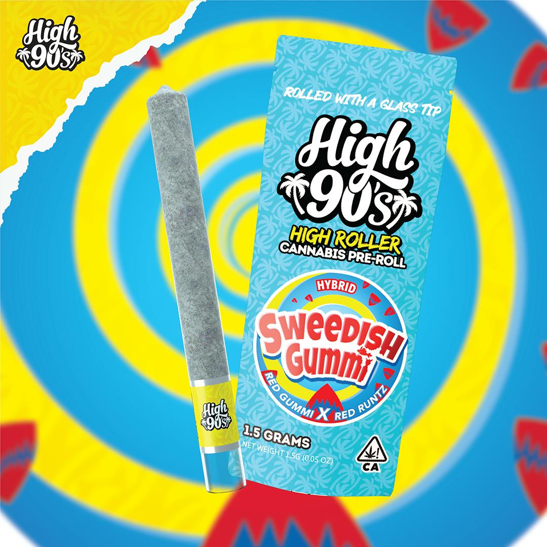 High 90s : Sweedish Gummi 1.5g High Roller Pre-Roll