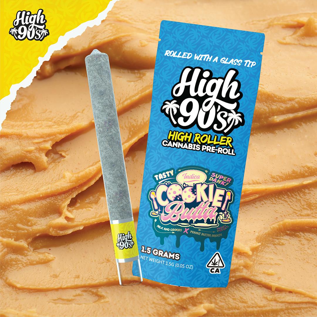 High 90s : Cookie Butta 1.5g High Roller Pre-Roll